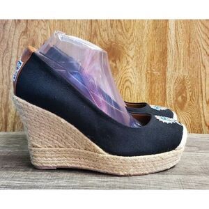 Womens Wedge Espadrilles Heels  Size 10 (40) NFL Miami Dolphins